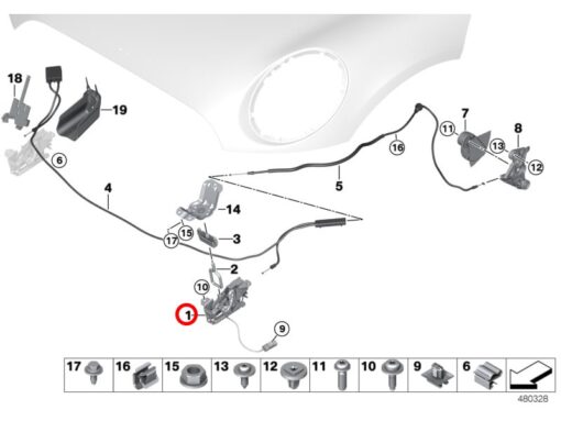 Lock Hood pedestrain Protect Right FGS