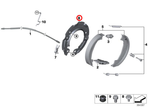 Supporting Ring Brake Shoe D=185MM