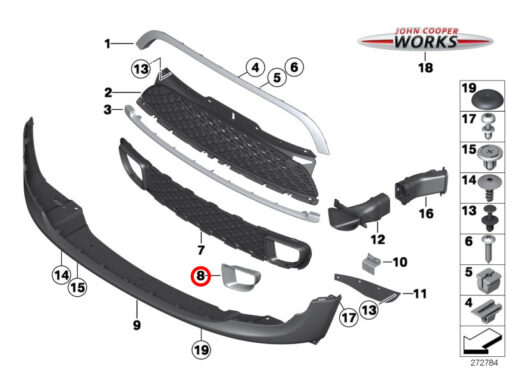 Brake Duct Frame Black - Left