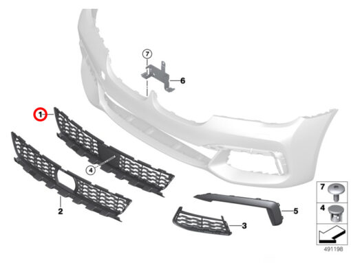 Grill - Air Intake - Center - M