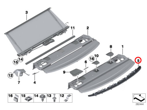 Cover Rear Window Shelf -SCHWARZ (Copy)