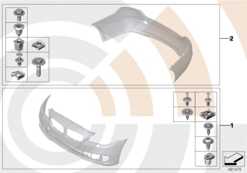 Front Bumper Installation Hardware